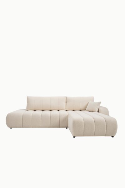 canape angle baloo coffre convertible laine bouclee 6