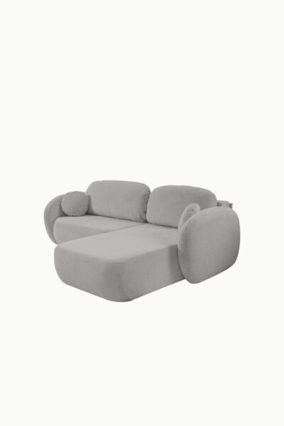 canape aulfa coffre convertible tissus chenille gris 1