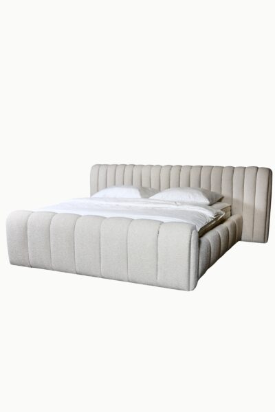 LIT COFFRE ARIA XL TISSU LAINE BOUCLEE 1