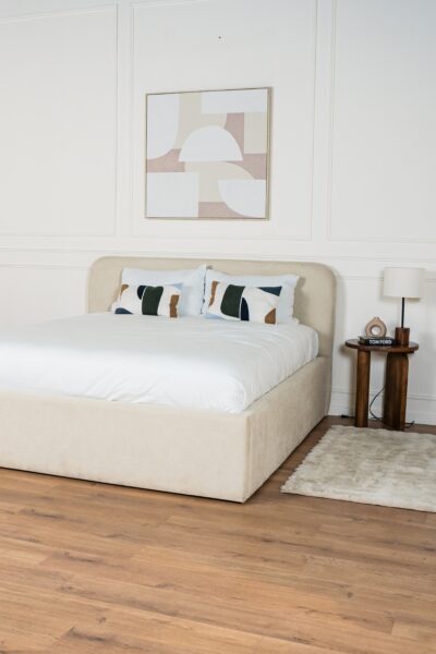 LIT COFFRE LINA TISSU CHENILLE 2 1