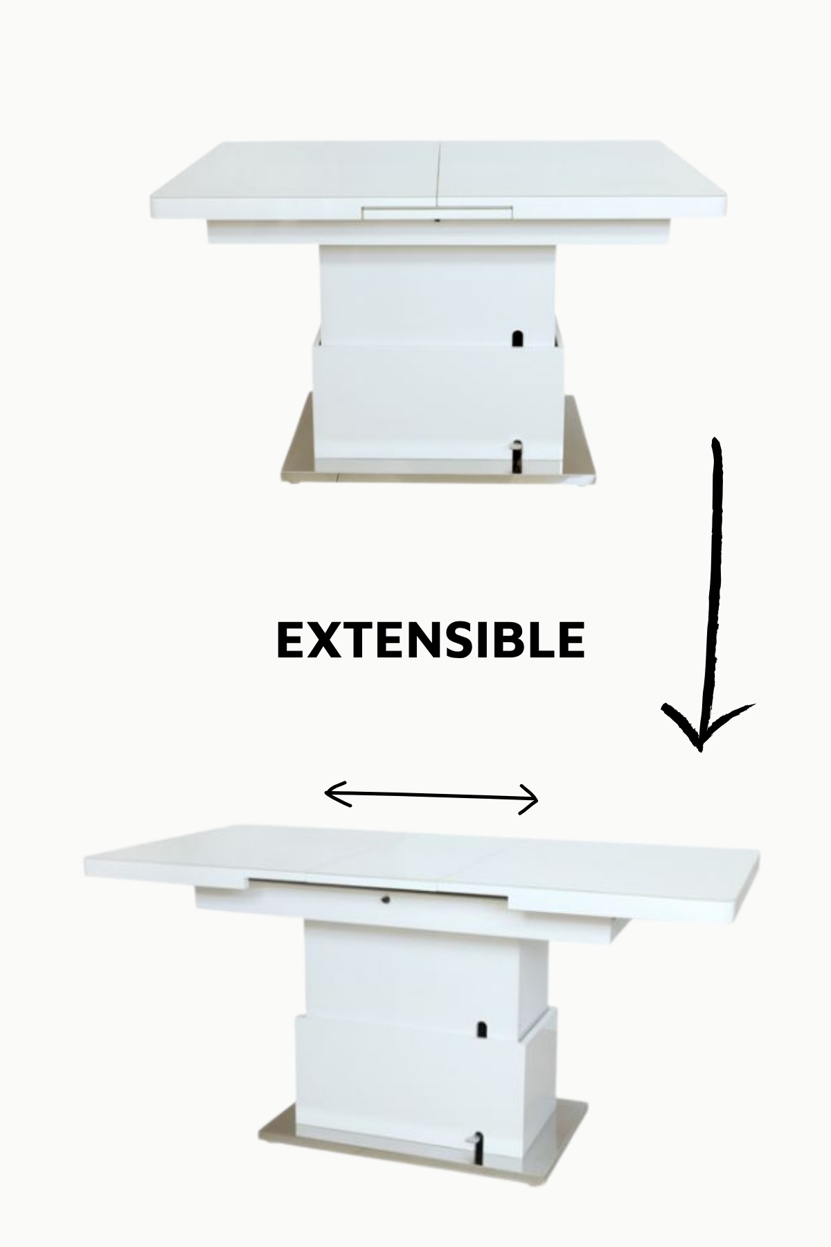 TABLE A MANGER TABLE BASSE RELEVABLE TB86 NOIRE CERAMIQUE