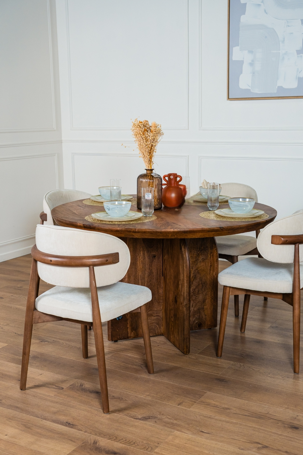 TABLE A MANGER ISANA EMILIA RONDE BOIS ACACIA 3