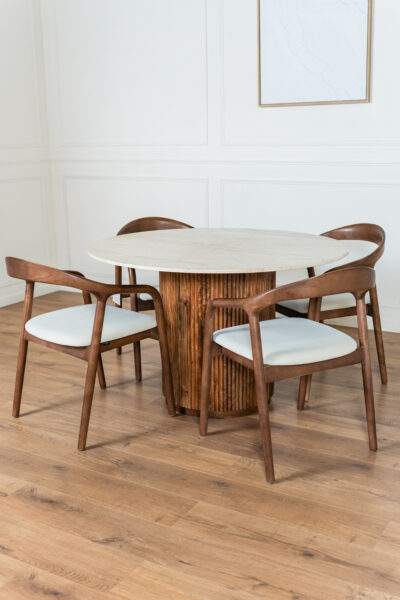 TABLE A MANGER MILA TRAVERTIN BEIGE 4 TABLE A MANGER MILA TRAVERTIN BEIGE 4