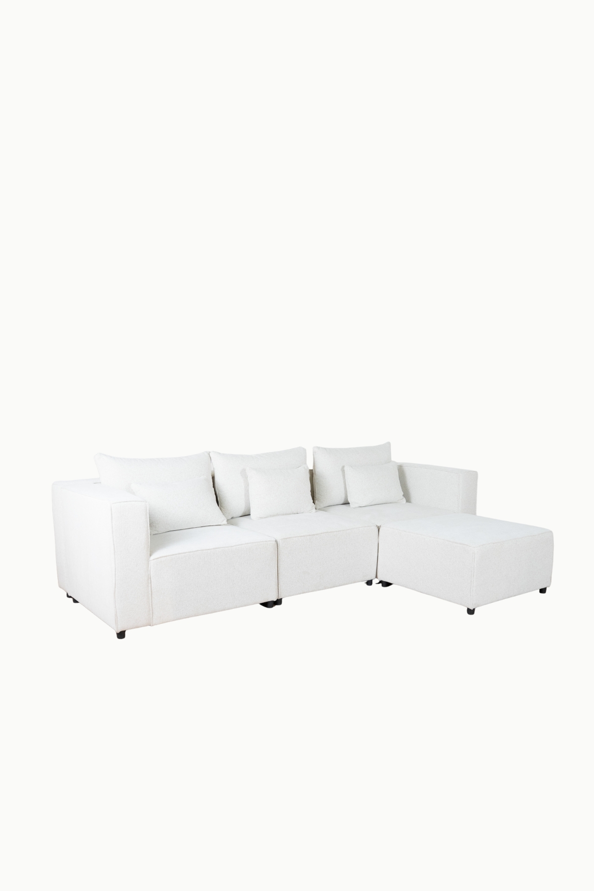 canape modulable monte carlo tissus chenille ecru 3