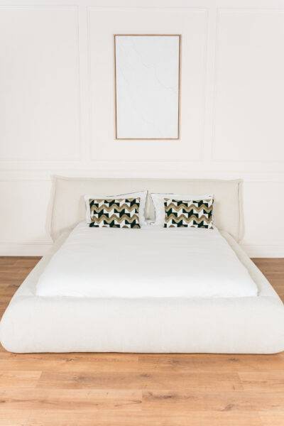 LIT COFFRE ALINE TISSU CHENILLE 3