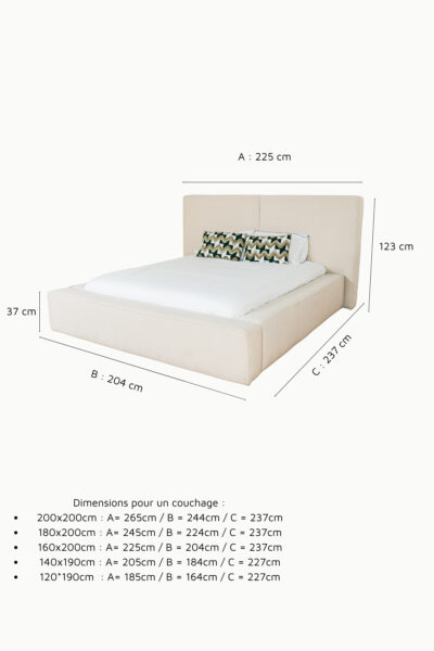 LIT COFFRE MAGNUM TISSU VELOURS 1 LIT COFFRE MAGNUM TISSU VELOURS 1