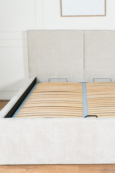 LIT COFFRE MIA TISSU CHENILLE 7 LIT COFFRE MIA TISSU CHENILLE 7