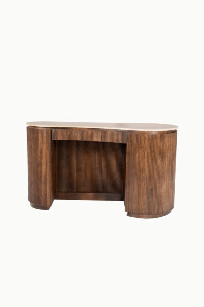 MEUBLE BUREAU MARIE BOIS TRAVERTIN