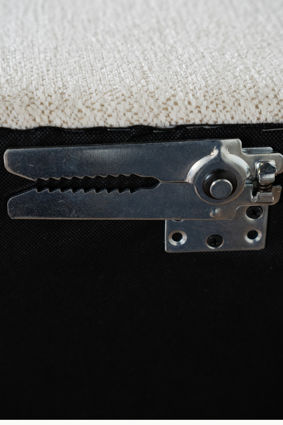 assise monte carlo avec accoudoir tissus chenille ecru 4 1