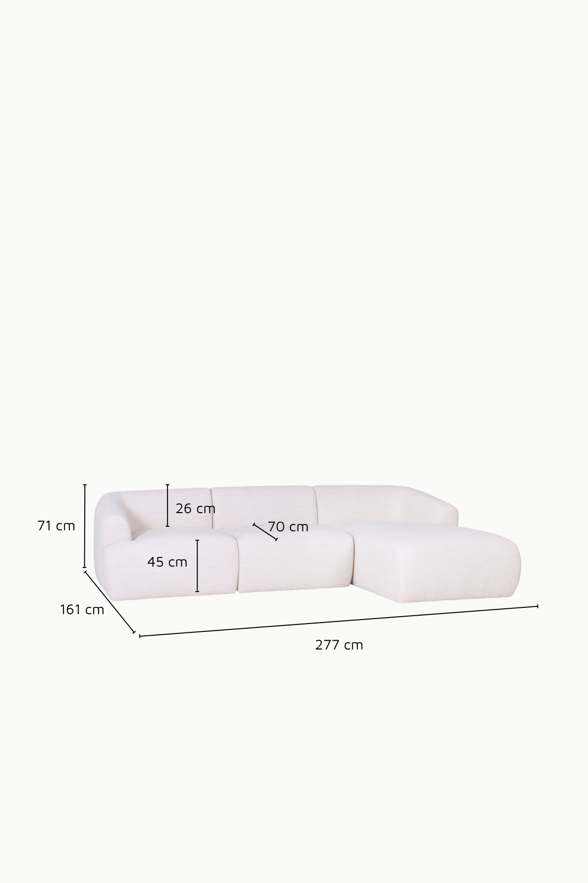 canape angle winston tissus chenille ecru 8